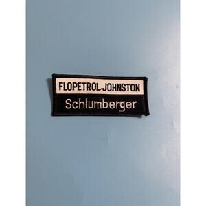 Schlumberger Flopetrol Johnston Black & White Patch